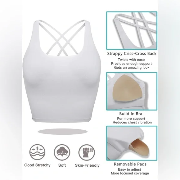 Basic white cropped top - Picture 5 of 8